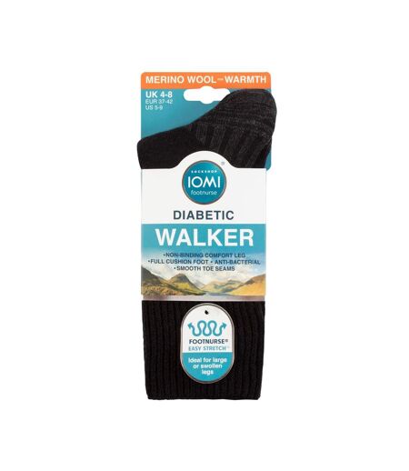 Diabetic Wool Walking Socks for Men | Extra Wide Cushioned Hiking Socks