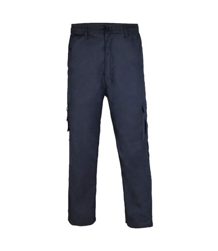 Mens Multi Pocket Cargo Trousers Navy Krisp