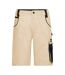 Short À Poches Strong Adulte Beige Gris Noir James And Nicholson-1