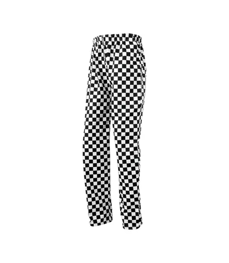 Unisex Adult Essential Chef Trousers Black White Premier