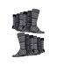 Sock Snob - 12 Paires Homme Chaussettes Coton Rayures Business-1