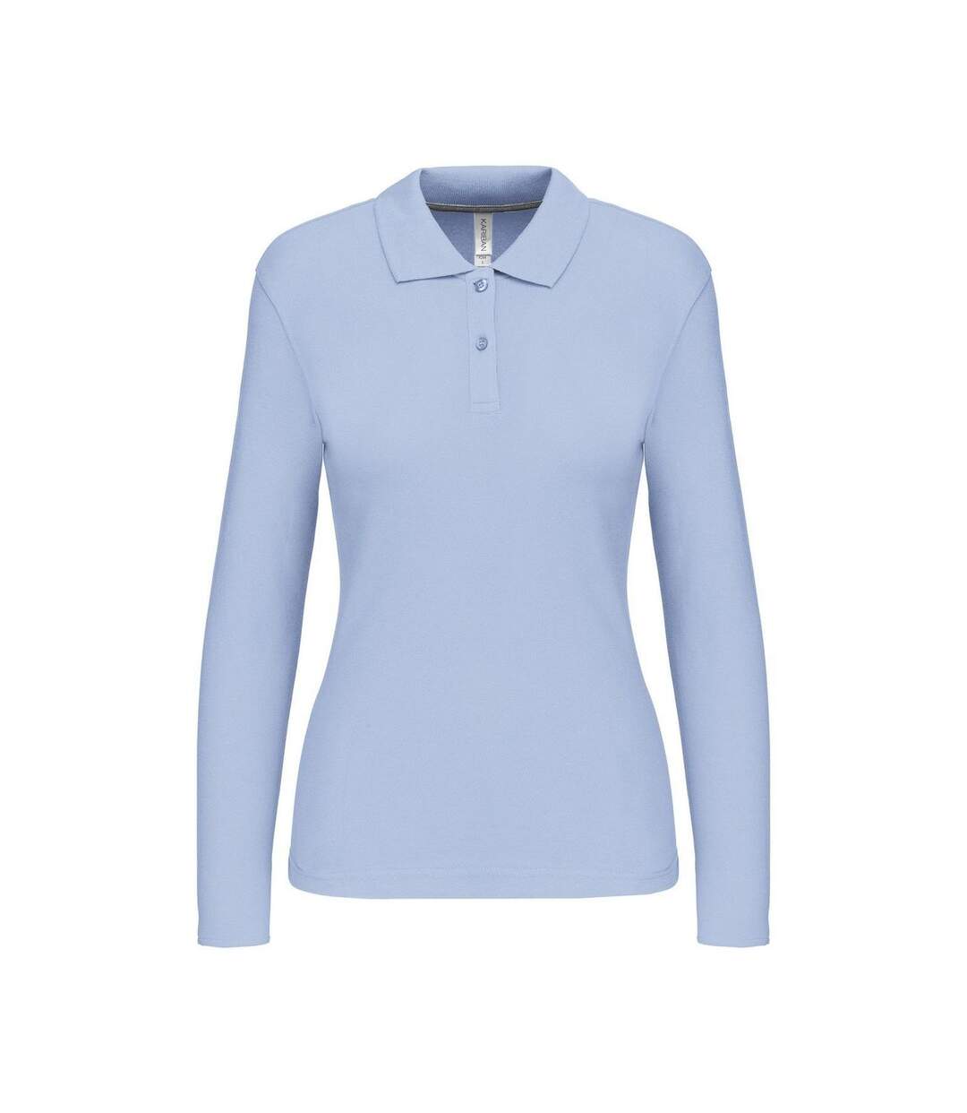 Polo manches longues - Femme - K244 - bleu ciel