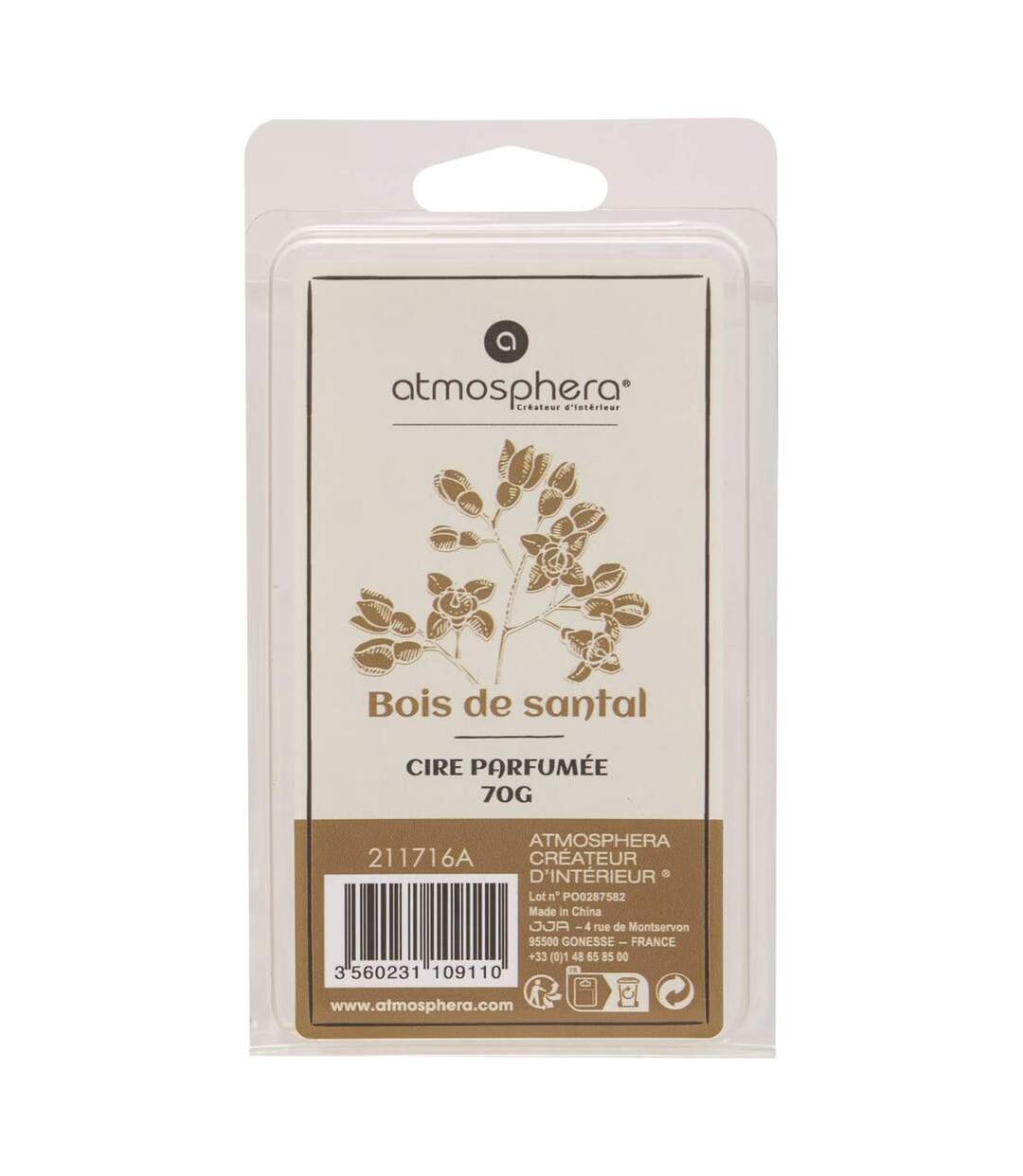 Cire Parfumée à Brûler Laura 70g Bois de Santal-2