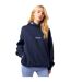 Sweat À Capuche Motif/style Fleurs Femme Bleu Nuit Original Creator-2