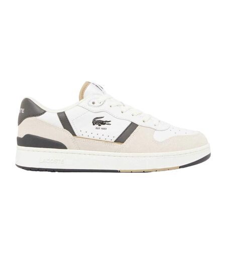 Mens T-clip Set Leather Trainers White Green Lacoste