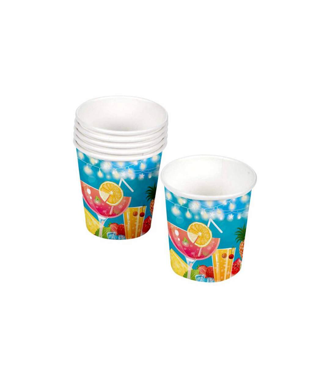 Lot de 10 Gobelets en Carton Apéro 23cl Bleu-1