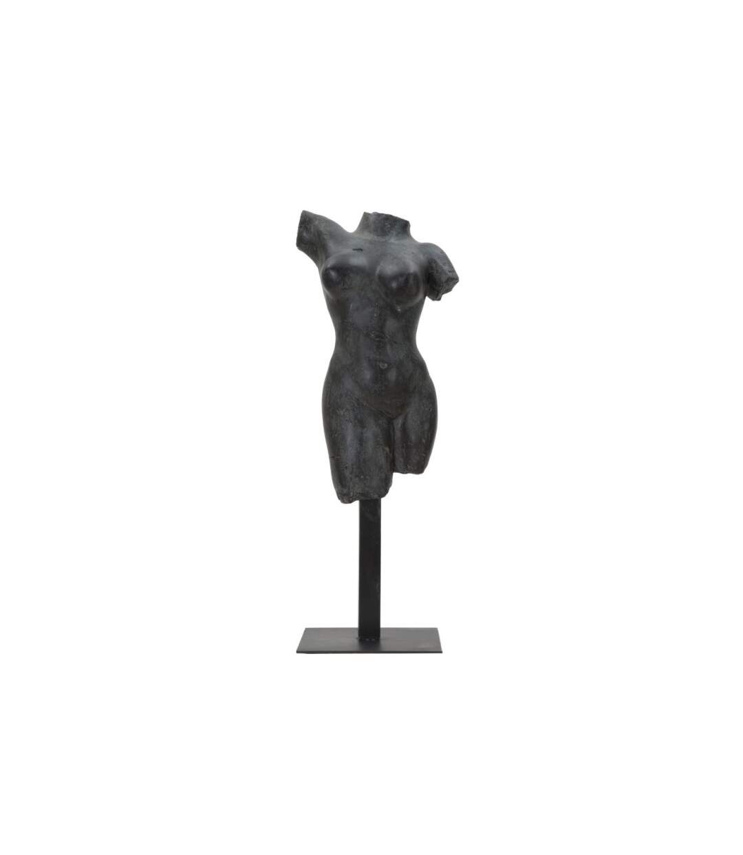 Statue Buste Féminin Musée 50cm Noir-1