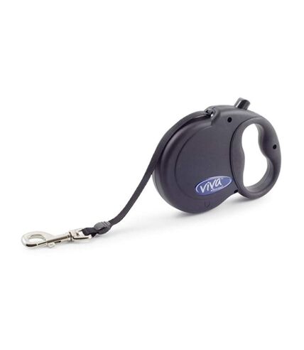 Viva retractable dog lead l black Ancol