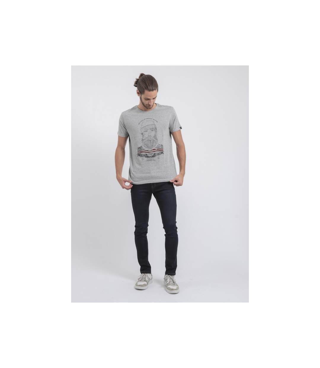 T-shirt col rond pur coton JABRUN-4