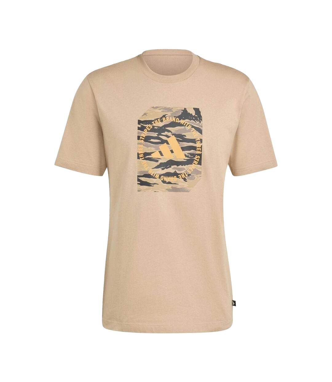 T-shirt Motif/style Logo Homme Beige Adidas-2