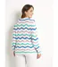 Pull doux col rond reliefé rayé point mousse-2