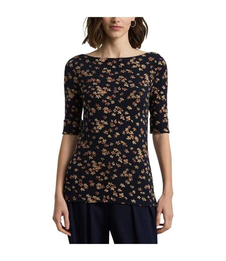 T-shirt Motif/style Floral Femme Bleu Marine Ralph Lauren