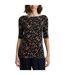 T-shirt Motif/style Floral Femme Bleu Marine Ralph Lauren-4