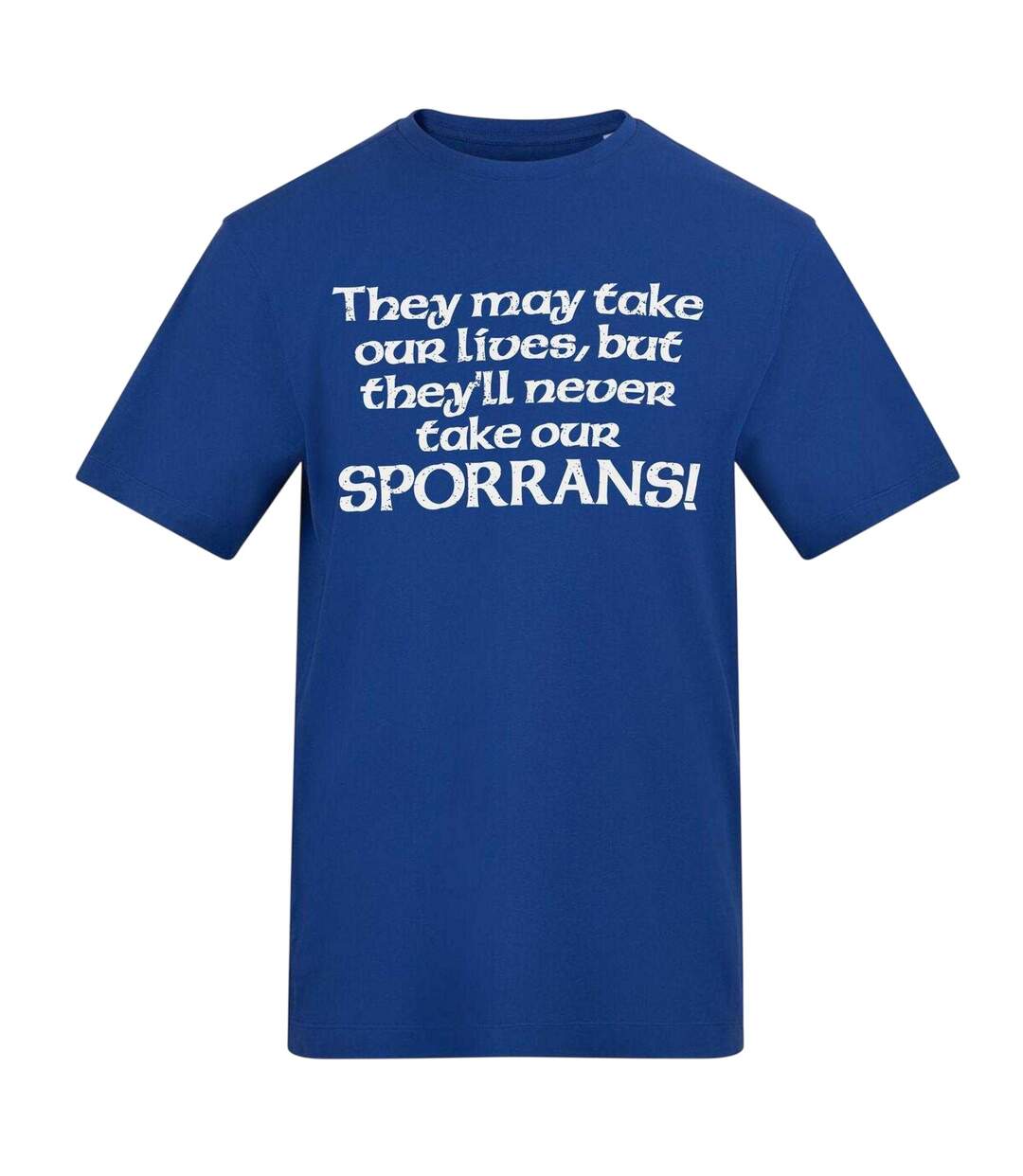 T-shirt They´ll Never Take Our Sporrans! Homme Bleu AWD-1