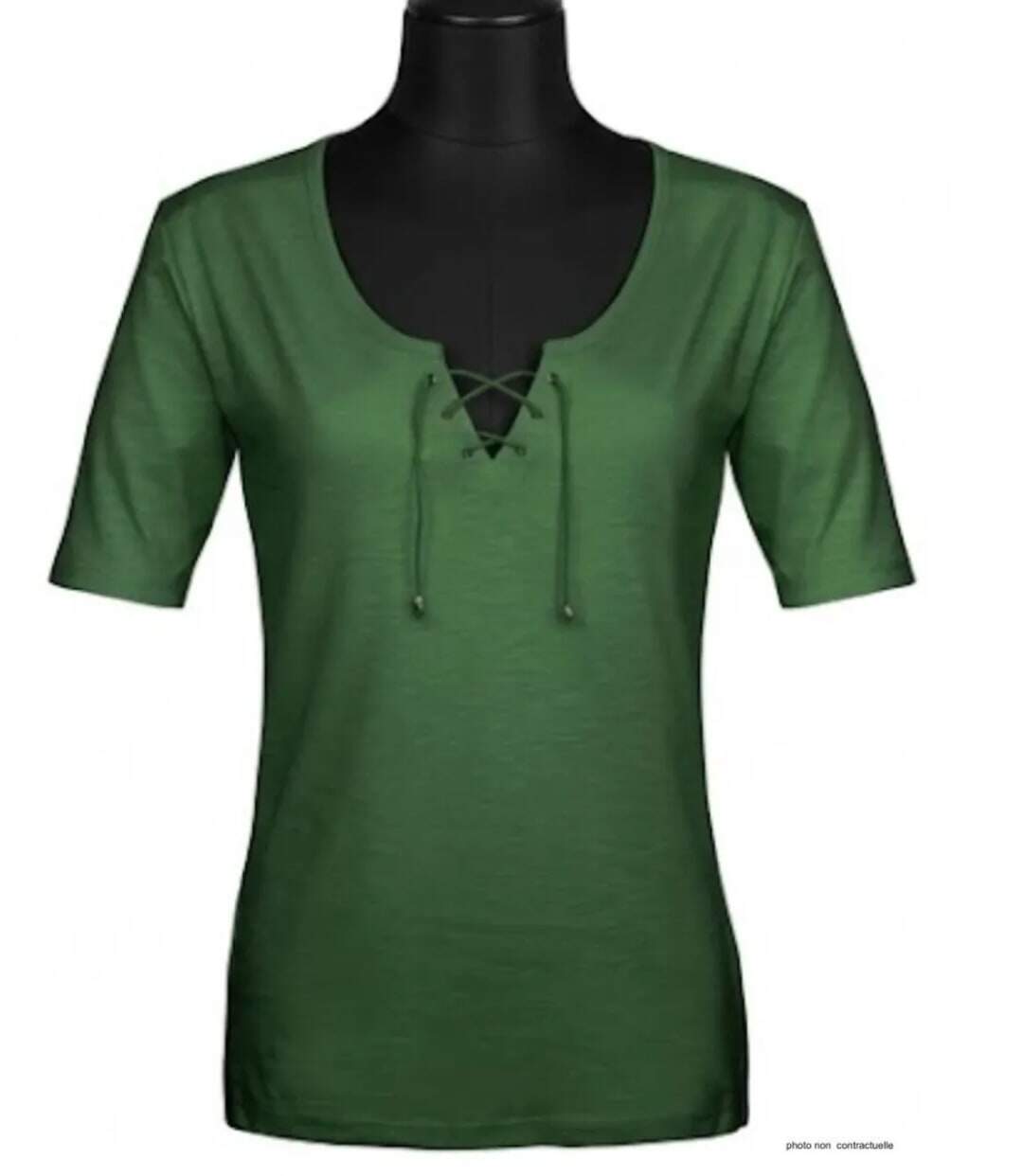 Tee-shirt femme MAYFLOWER DAMOCLES4 kaki : l'élégance des manches 3/4-3