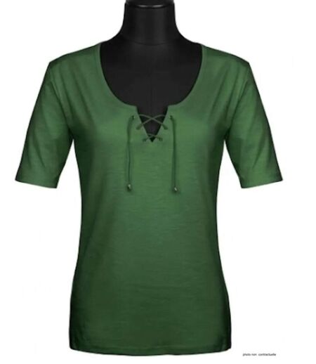 Tee-shirt femme MAYFLOWER DAMOCLES4 kaki : l'élégance des manches 3/4