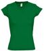 T-shirt manches courtes col V - Femme - 11388 - vert prairie