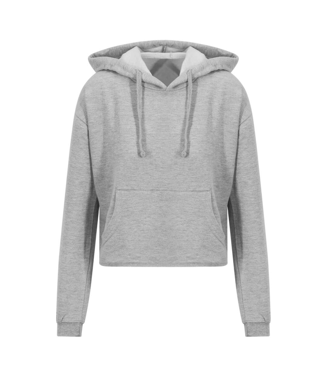 Sweat court à capuche pour femme - JH016 - gris clair