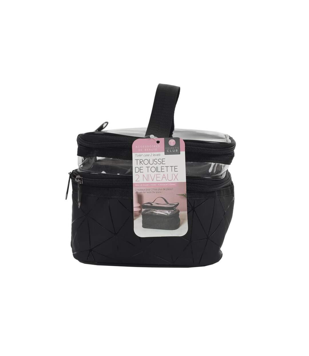 Trousse de Toilette 2 Niveaux 23cm Noir-1