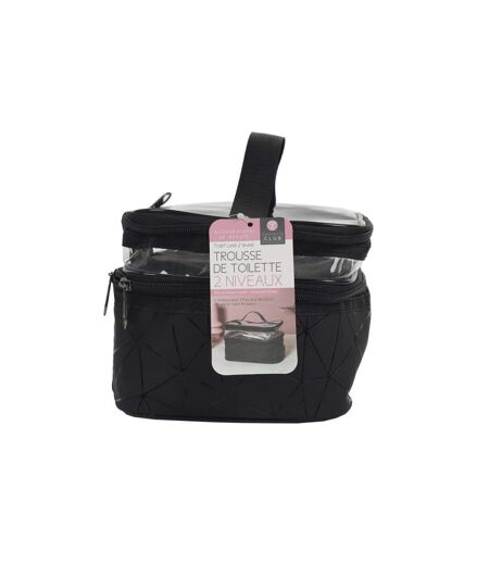 Trousse de Toilette 2 Niveaux 23cm Noir