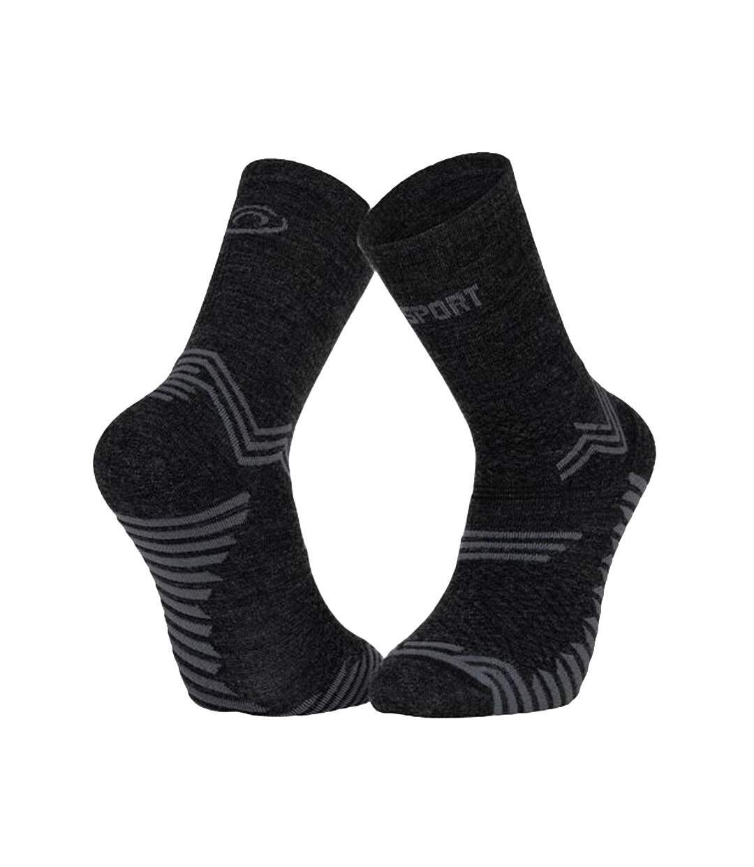 X1 paires de chaussettes noir bv sport trail ultra+ merinos-1