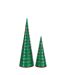 Lot de 2 Cônes Déco Perles 40cm Vert Émeraude-2