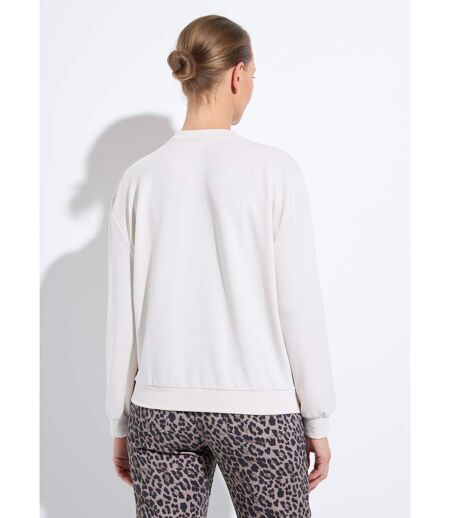 Sweat volume boite molleton brodé détail brillant