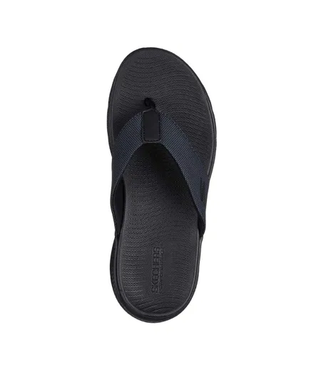 Mens Go Consistent Rubber Flip Flops Black Skechers