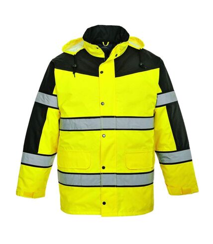 Portwest Mens Classic Contrast Hi-Vis Winter Jacket (Yellow) - UTPW740