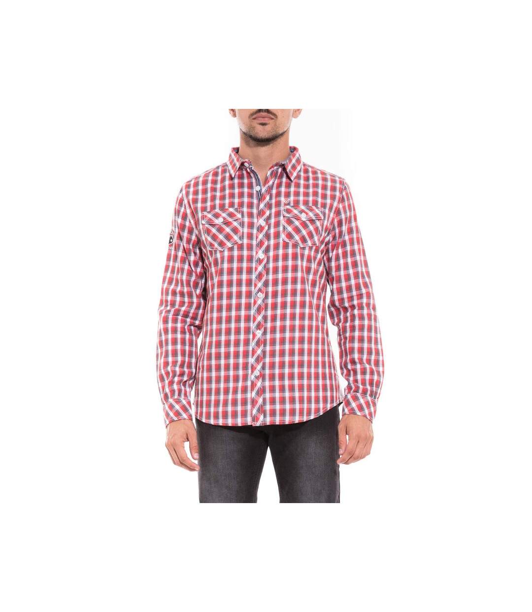 Chemise manches longues carreaux TORGANA-1