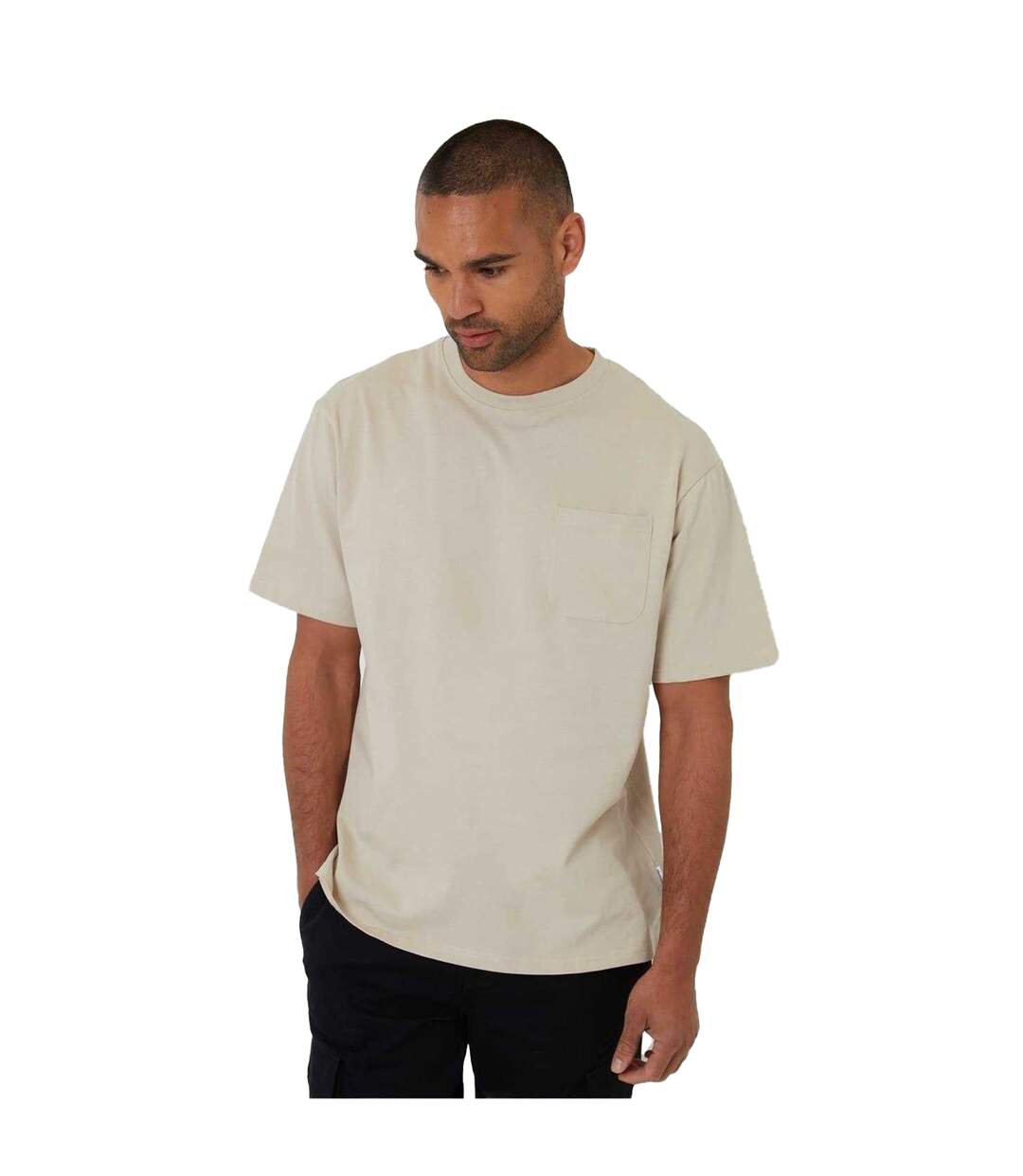 T-shirt Ambrosia Homme Beige Gris Threadbare-2