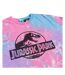 Unisex Adult Tie Dye Logo T-shirt Pink Blue Jurassic Park-3