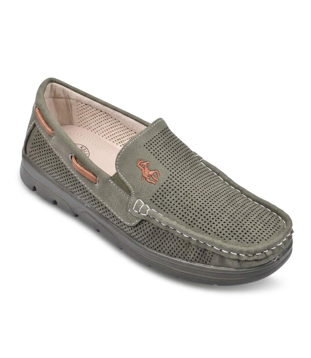 OZABI Mocassins Homme Microperforés Confort Été Semelle Crantée-1