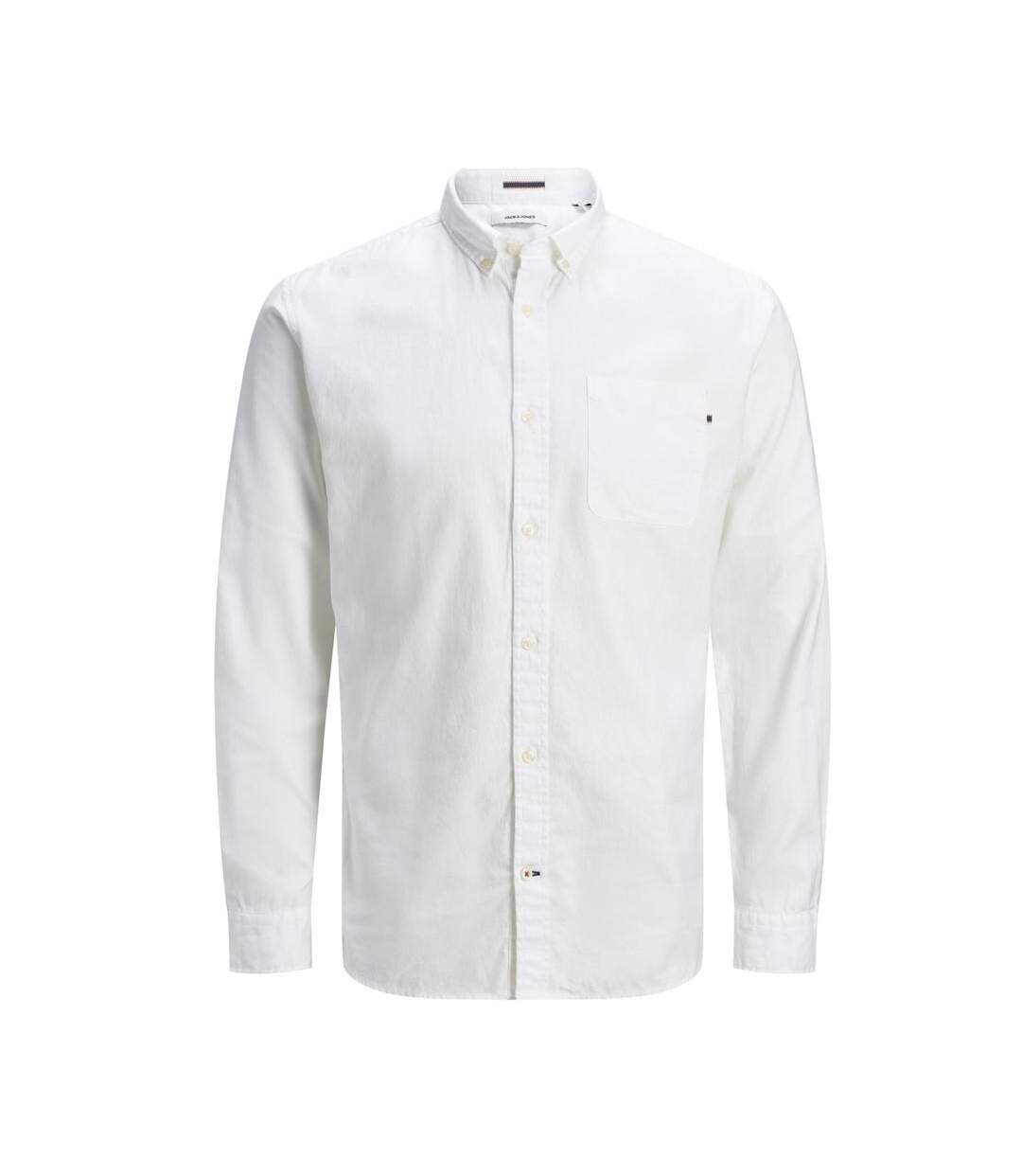 Chemise Manches longues Blanche Homme  Jack & Jones Oxford - XL