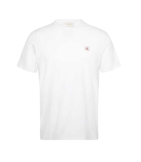 T-shirt Motif/style Logo Rectangulaire Homme Blanc Calvin Klein