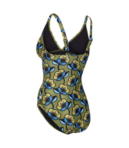 Maillot de bain 1 pièce orla kiely femme vert kaki Regatta