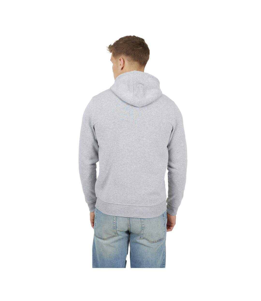 Sweat À Capuche Motif/style Croisée Homme Gris Clair Chiné Brave Soul-2