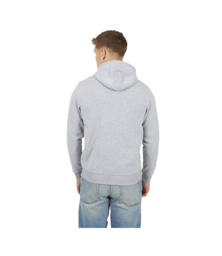 Sweat À Capuche Motif/style Croisée Homme Gris Clair Chiné Brave Soul