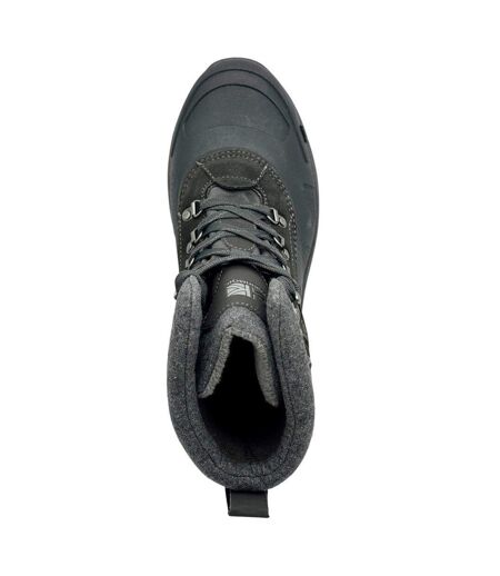 Mens Suede Contrast Winter Boots Black Karrimor
