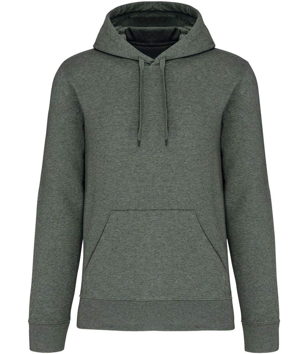 Sweat à capuche écoresponsable - Homme - K4027 - vert fougère chiné