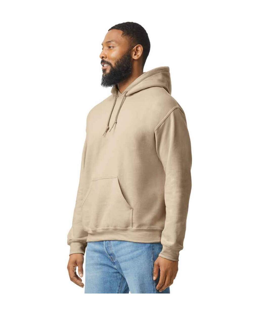 Mens hoodie sand Gildan-3