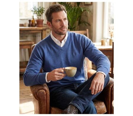 Pull col V avec laine PUL2004B