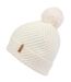 Bonnet Tricoté À Pompon Et Revers Motif/style À Motifs Anala Femme Rose Trespass-1