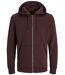 Sweat zippé à capuche - JACK&JONES - Unisexe - JJ3907 - rouge vin port royal