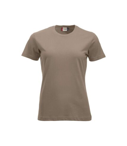 T-shirt new classic femme café au lait Clique