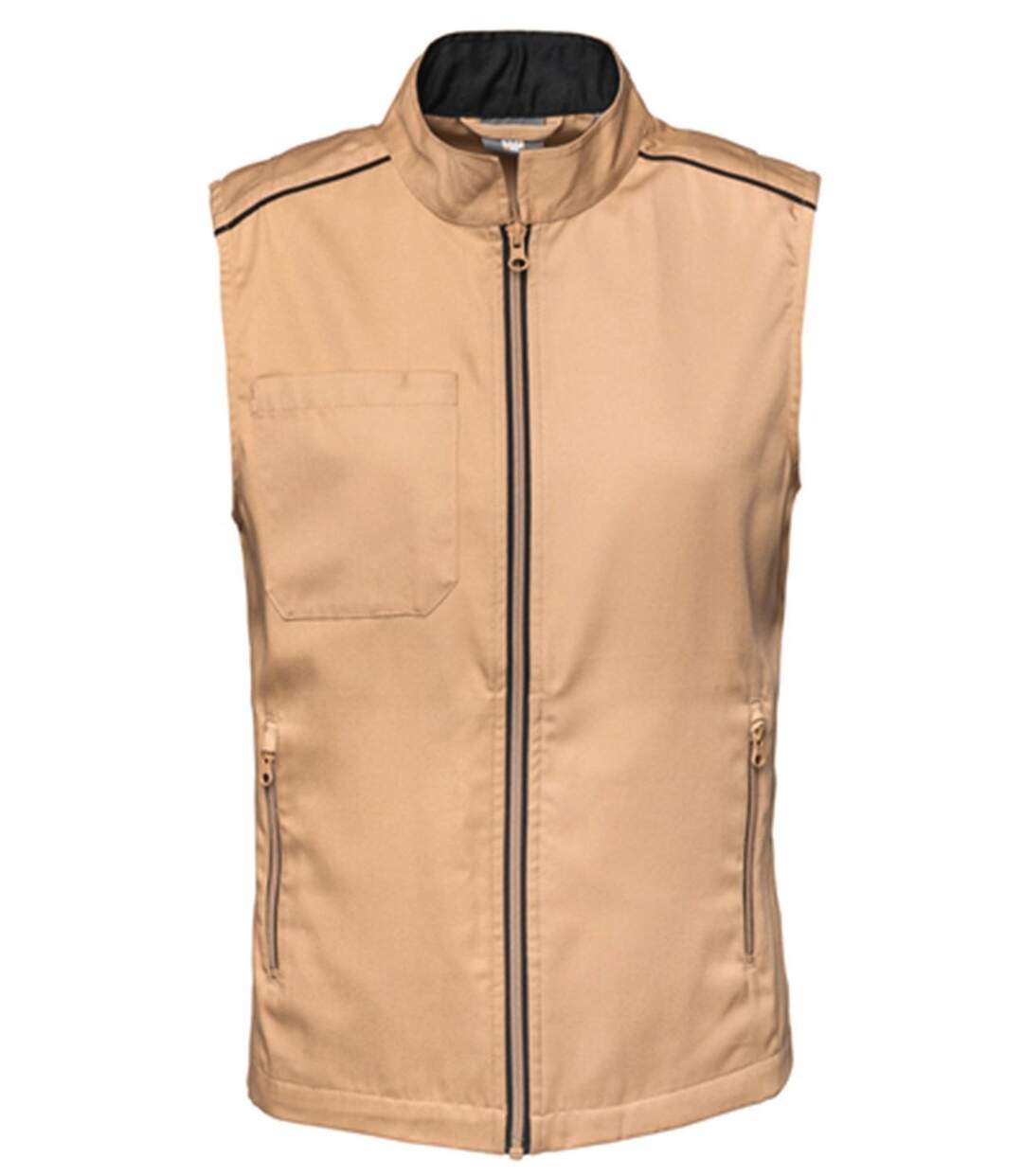 Gilet sans manches DayToDay - Femme - WK6149 - beige camel et noir