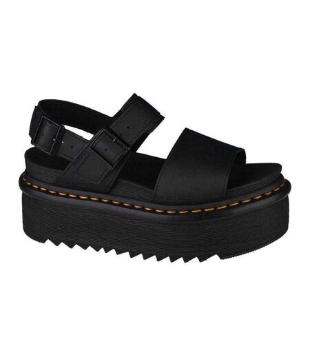 Womens/ladies Voss Quad Leather Sandals Black Dr Martens
