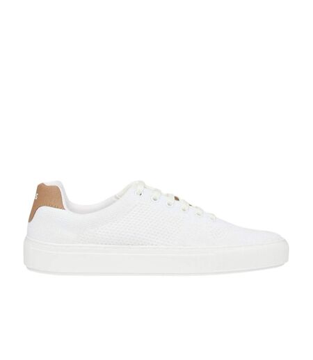 Mens Katie Leather Low Cut Trainers White Boss