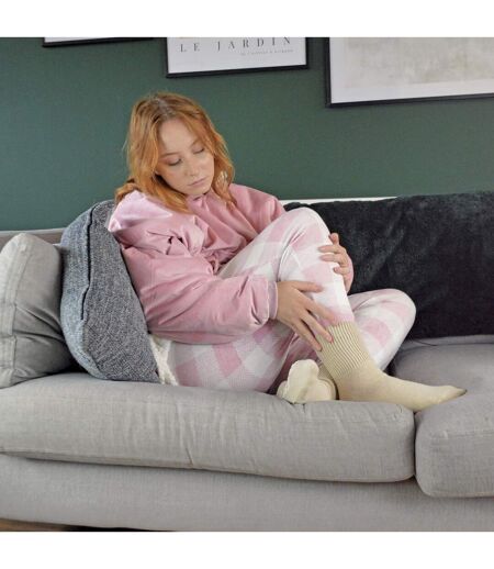 1 Pack Ladies Non Slip Cashmere Wool Slipper Bed Socks with Zzz Grips