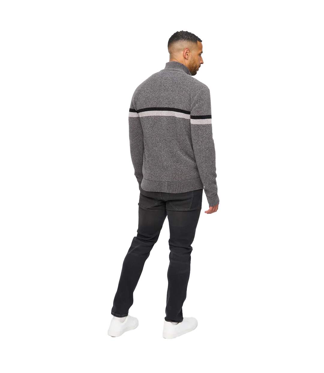 Pull Stampton Chenille Homme Gris Foncé Bewley & Ritch-3